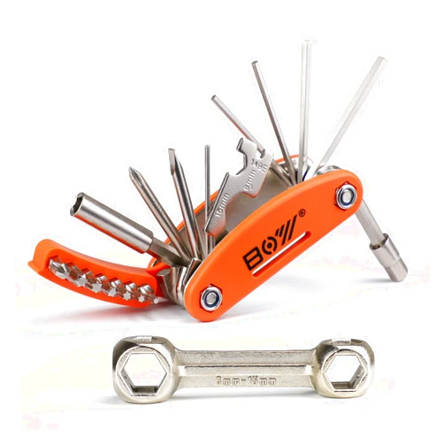 MatyKit Bicycle Tool Kit, 20 in 1 Bike Multitool, Mountain Bike Repair Tool Kit With Bike Bone Wrench, Portable Bicycle Essentials Easy Road Riding Travel Emergency Maintenance and Carry for Men