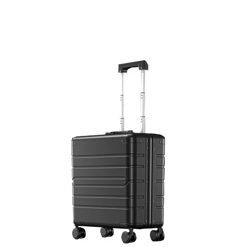 ZMY 18-inch Aluminum Magnesium Hardside Zipperless Hardshell Spinner Luggage (Black)