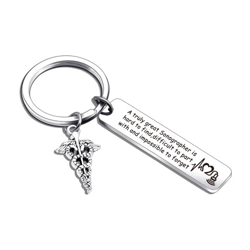 Nothers ASANHAO Sonographer Jewelry Radiographer Keychain X-Ray Technician Gift Radiologic Tech Gift Radiology Technologist Jewelry Ultrasound tech Keychain (Sonographer Keychain)