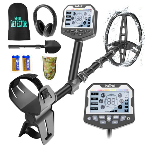 InkTrail Metal Detector for Adults Professional, Pinpoint Metal Detectors with 11