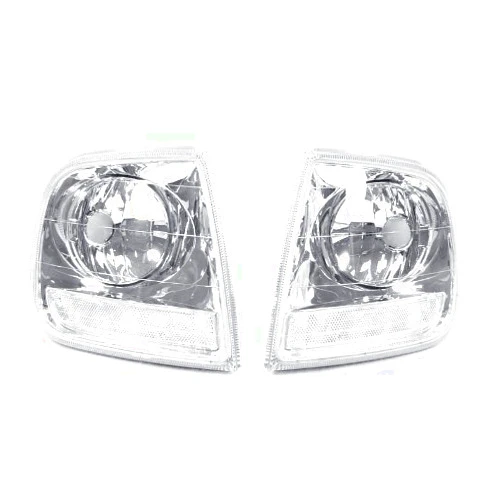 REVi MotorWerks DEPO Clear Corner Signal Lights Lamps Set FIT for 2001-2003 Ford F150 SVT