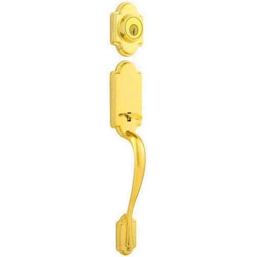 Kwikset 800ANLIP-S.STRKP Arlington Sectional Single Cylinder Keyed Entry Exterior Pack Handleset with SmartKey - Lifetime Polished Brass