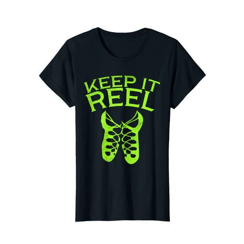 BoredKoalas Funny St. Patrick's Day Shirts Irish Keep It Reel Irish Dance St Patricks Day Ceili Dancer Girl T-Shirt
