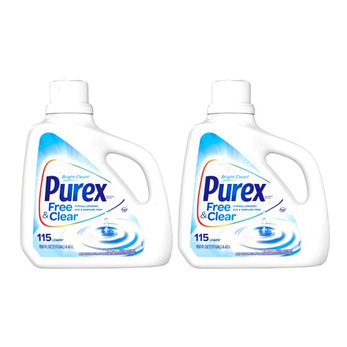 By Purex Purex Ultra Concentrated Liquid Detergent, Unscented, 150 Fluid Ounce (Pack of 2)