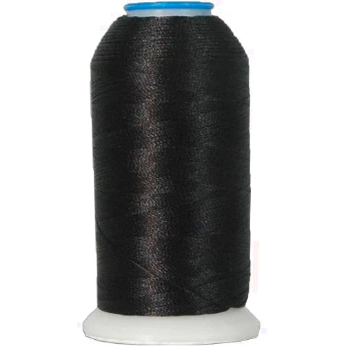 Threadart Polyester Machine Embroidery Thread By the Spool - No. 102 - Black - 1000M - 40wt - Hundreds of Color Options