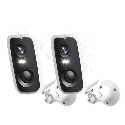 Chpuss Security Cameras Wireless Outdoor 2 Pack, 2K HD Battery Powered Cameras for Home Security Outside EseeCloud, 2.4G WiFi Surveillance Indoor Motion Detection Night Vision 2-Way Talk Waterproof