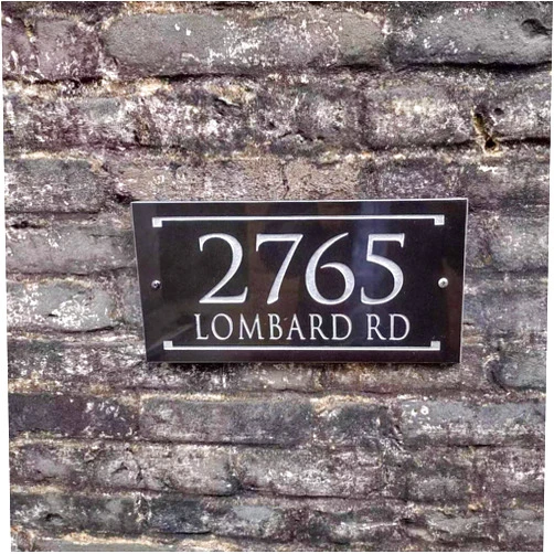 SHINCEL Beautifully Handcrafted and Customizable Stone Home Address Plaque (12