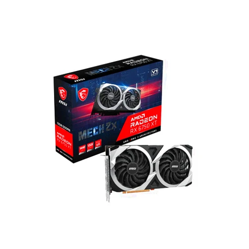 MSI Gaming Radeon RX 6750 XT 192-bit 12GB GDDR6 Boost Clock 2600MHz Dual Torx 3.0 Fans DP/HDMI FreeSync DirectX 12 VR Ready OC Graphics Card (RX 6750 XT MECH 2X 12G V1)