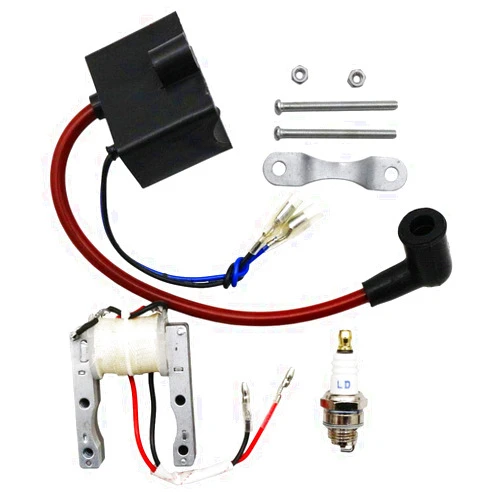 CNCMOTOK High Performance Kit CDI-Ignition-Coil Magneto Coil Spark Plug for 49cc-80cc 2-Stroke Motor Engine Motorized Bicycle Bike