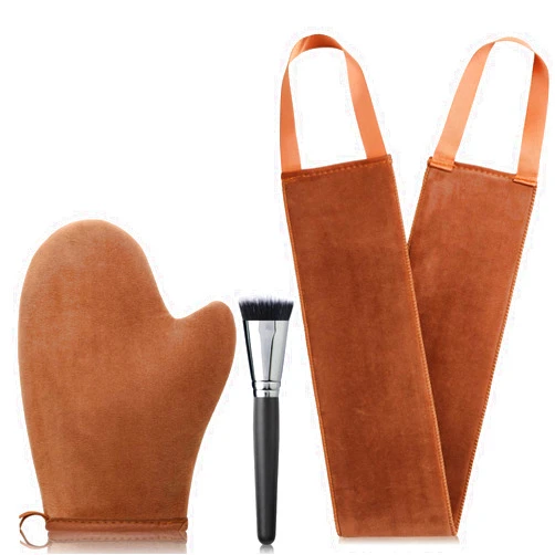 ANSPHIE Self Tanning Mitt Applicator - 3 in 1 Tanning Mitts Self Tanner Mitt Applicator Tan Mitt Self Tan Mitt Tanning Glove，Self Tan Mit Sunless Tanner Mitt Self Tanner Mitt Applicator，Tanning Mitt and Brush