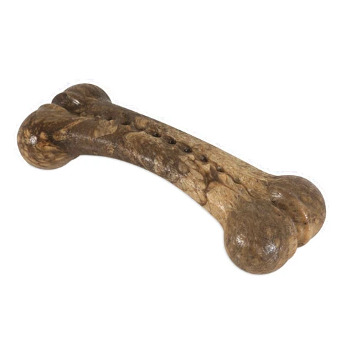 Pet Qwerks Alien BarkBone - Nylon Dog Bone for Aggressive Chewers - Beef Stew Flavor - 6.5