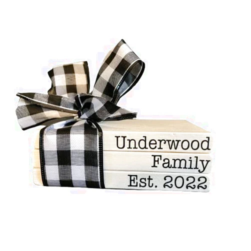 Winoxy Designs Personalized White Stacked Wooden