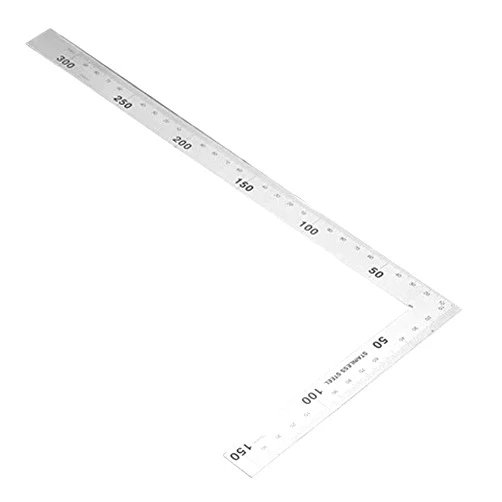 Oumefar L-Shaped Framing Square Stainless Steel 90 Degree Right Angle Square Ruler Carpenter’s Square Metal Measurement Square Tool(300mm*150mm)