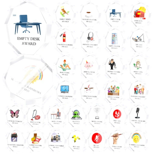 Cinnvoice 30 Pcs Funny Employee Appreciation Awards Coworker Acrylic Reward Thank You Trophy Funny Office Gifts Work Merit Acrylic Award Clear Award Gift for Adults Retirement Gift for Women Men