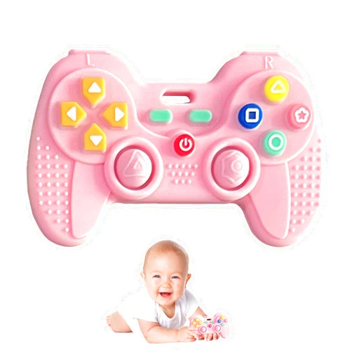 Hooku Silicone Teething Toys for Babies 0-6 Months, Teethers for Babies 6-12 Months, Remote Teether for Baby, Sensory Toys for Babies, Baby Chew Toys
