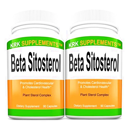 KRK SUPPLEMENTS 2 Bottles Beta Sitosterol 800mg Per Serving 180 Total Capsules Prostate Support