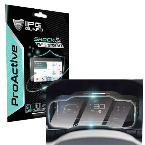 IPG Proactive MadeFor Citroen 2019-2023 C5 Aircross 12.3 inch Dashboard 9H Hardness Screen Protector Nano Ceramic Film Ultra Responsive High Clarity Anti Scratch Smudge Guard for C5