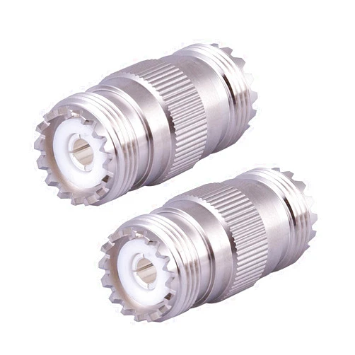 XRDS -RF UHF Connectors PL-259 Female to Female Adapter Connector UHF SO239 Female Connectors Pack of 2 (NOT for TV)