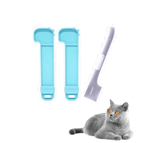 UtySty 3 Pack Cat Creamy Treats Feeder Puree Tube Squeezer Holder Dispenser with Kitty Wet Food Can Spoons Feeding Scoop for Cats Pets Dogs Lickable Strip Squeezable Paste Pate Bar