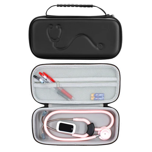 Stukcaze Hard Stethoscope Case for 3M Littmann Classic III, Lightweight II S.E, MDF Acoustica Stethoscope, Stethoscopes Carrying Case with Mesh Bag for Nurse Accessories Gauze Penlights Cotton Swabs