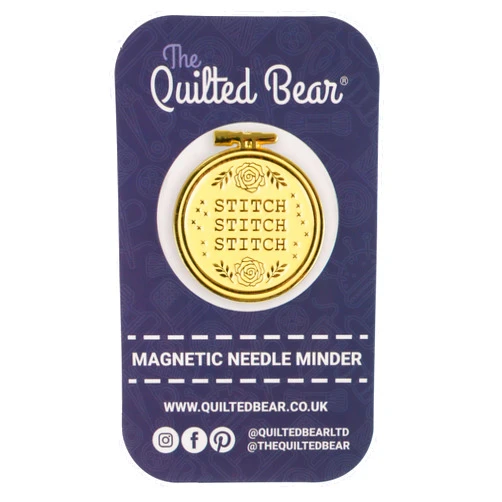 The Quilted Bear Needle Minders - Magnetic Enamel Needle Keeper for Sewing Pins, Sewing Needles, Embroidery Needles, Cross Stitch Needles - Cross Stitch