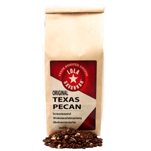Lola Savannah Texas Pecan Whole Bean Caffeinated Coffee, 2lb