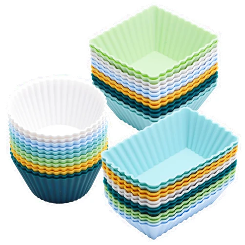 SAWNZC Silicone Lunch Box Dividers, 36 Pcs Reusable Cupcake Liners Muffin Cups for Baking, Colorful Bento Box Dividers Accessories for Kids