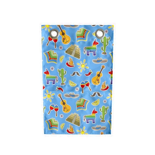 Ambesonne Mexican Hanging Pocket Organizer, Traditional Culture Themed Pattern of Colorful Country of Mexico, Printed Polyester Storage Bag with Pockets, 14