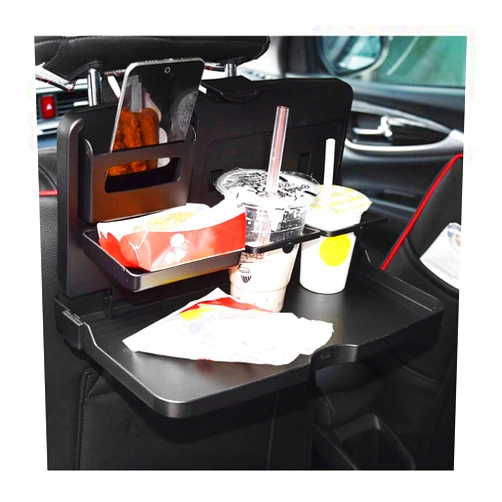 Sylvil Foldable Car Food Tray Holder, Multi Functional Portable Car Backseat Tray Desk, Car Computer Desk for Eating Food Drink and Writing Laptop Work, Car Accessories