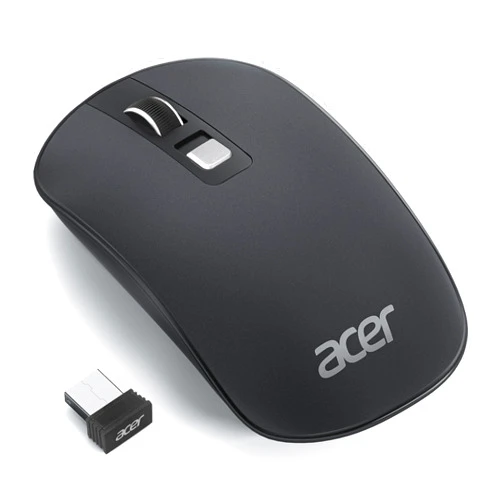 acer Computer Mouse Wireless, 2.4G Slim USB Wireless Mice with USB Receiver, 800/1200/1600 Adjustable DPI Optical Laptop Mouse with 4 Buttons, Portable Mouse for Laptop, Desktop, PC