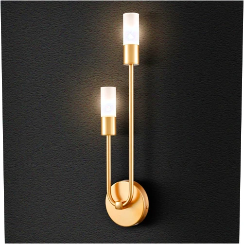 HYDELITE Modern Wall Sconce Gold Wall Light Brass Vanity Light for Bathroom Bedroom Living Room Kitchen LED G9