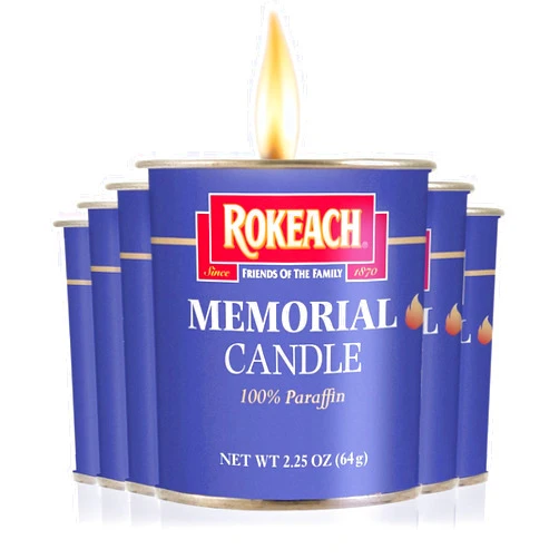 Rokeach 24 Hour Candles, Yahrzeit Memorial Candle, Tin Candles (6 Pack) | Yom Kippur Candles | Emergency Candles, Perfect for Blackouts, Storms & Hurricanes