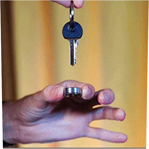 Blue-ther Flite Magic Tricks Borrowed Ring to Keychain Appear Vanish Magic Magician Close up Street Illusions Gimmicks Mentalism Props