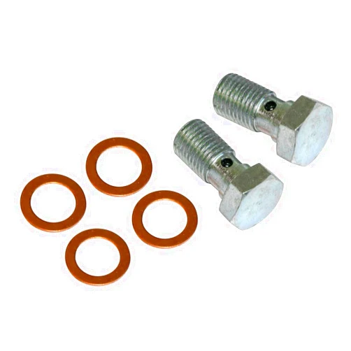 Inline Tube Replacement for 1969-72 GM A/F/X Body Single Piston Banjo Bolts & Crush Washers