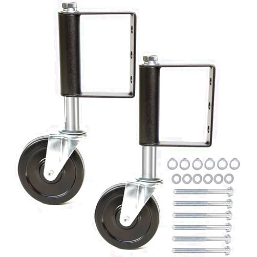 MIOHNAN 4 Inches Heavy Duty Spring Loaded Gate Caster Wheels, 275 lbs Load Capacity