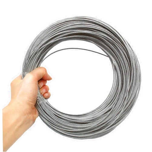BABYCE Yard Zipline Cable Wire Rope 1/8 Stainless Cable, Wire Rope Aircraft Cable for Indoor Outdoor Deck Cable Railing Kit, DIY Balustrades, 3.3ft 16.4ft 30ft 50ft 100ft 200ft 250ft 300ft Long(Size:1M/3.3ft