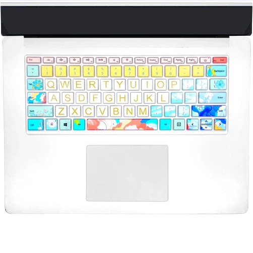 Sanfulin Keyboard Cover Skin for Microsoft Surface Laptop 4 13.5 & 15 Inch/Surface Laptop 3 13.5'' & 15'', Cute Printing Waterproof Silicone Keyboard Protector, Litter Flowers