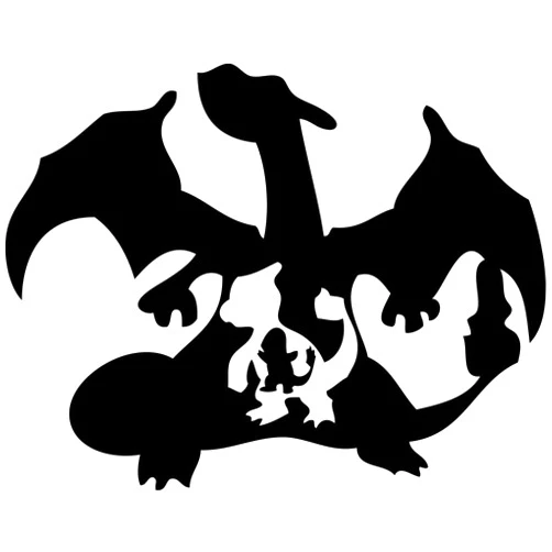 FAVFOUR INC Anime CHARZARD Evolution Vinyl Stickers Symbol 5.5
