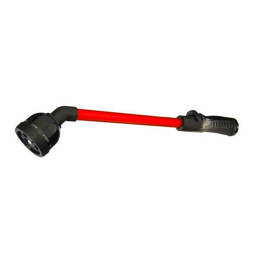 Dramm Rain Select Rain Wand with 9 Pattern Adjustable Spray Head & One Touch Thumb Controlled On/Off Valve, for Garden, Yard, Watering Plants, Hanging Baskets, Red, 16 Inches Long