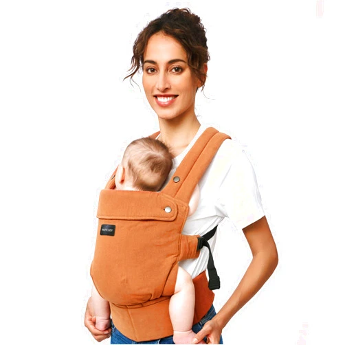 Momcozy Baby Carrier with Natural Cotton Linen, Built to Last, Ergonomic Design, 7-44lbs for Infant and Toddler, Lightweight and Comfortable, Hands-Free for Moms&Dads, Sepia