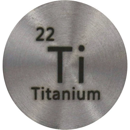 PFS Titanium (Ti) 24.26mm Metal Disc 99.7% Pure for Collection or Experiments