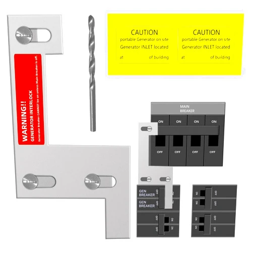 SZHSYJY Generator Interlock Kit Compatible with ITE,Gould and murray 150or 200Amp Panel，for Siemens 150 Amp Panel，1 1/4 Inch Spacing Between Main Circuit Breaker and Generator Circuit Breaker，Interlock