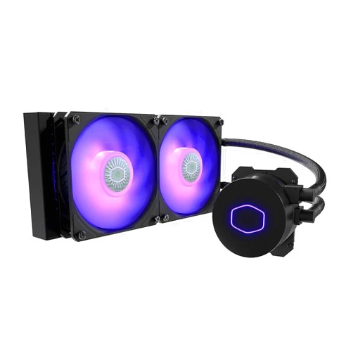 Cooler Master CoolerMaster MasterLiquid ML240L RGB V2, Close-Loop AIO CPU Liquid Cooler, Gen3 Dual Chamber Pump, 240mm Radiator, SickleFlow 120 PWM ARGB, AMD Ryzen AM5/AM4, Intel LGA1700/1200 (MLW-D24M-A18PC-R2)