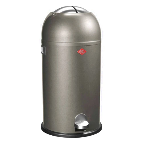 WESCO Kickmaster Powder Coated Steel Waste Bin, 33 litre, Graphite