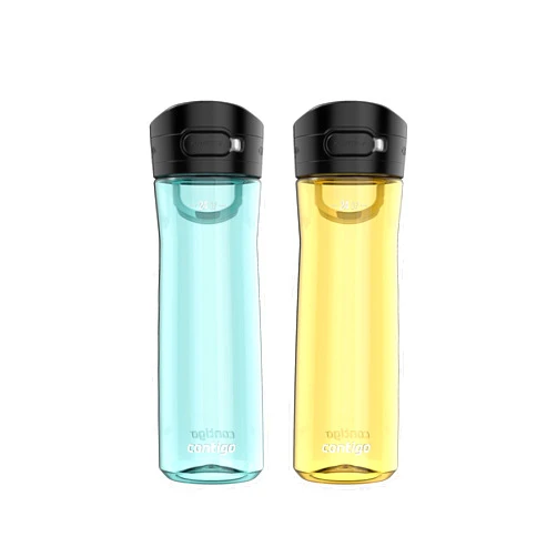 Contigo Jackson 2.0 Leak-Proof Water Bottle, 24oz., 2 Pack, Jade Vine & Pineapple