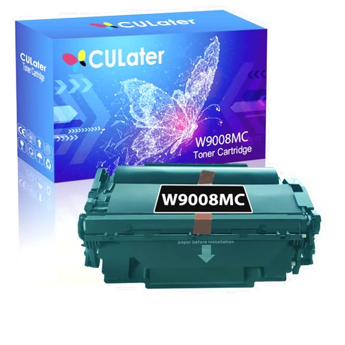 CULater Remanufactured Toner Cartridge Replacement for W9008 W9008MC Black Toner Cartridges for HP MFP E52645 E50145 Printers (Black, 1 Pack)