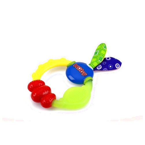 Nuby Wacky Teething Ring, Multicolor(Pack of 4)