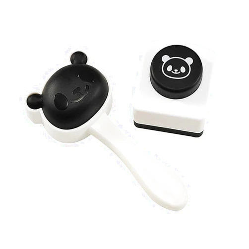 Pastoralist Dining DIY Mold 1PC Panda Sushi Mold Kit with Seaweed Nori Punch Creative Sushi Maker Mold Kitchen Rice Mold Set Mold Creative Cartoon Panda Sushi Rice Ball Mold Kit Embossing Mold - Random Color