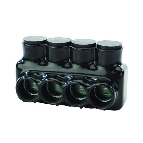 NSi IPLD750-4B Polaris Insulated Multi-Tap Connector 4 Port (Dual Sided Entry) 750-250 MCM-Bagged Wire-terminals, Black