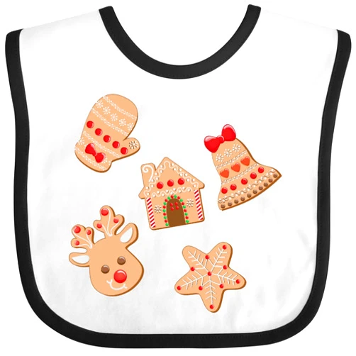 inktastic Christmas Gingerbread Cookies Baby Bib